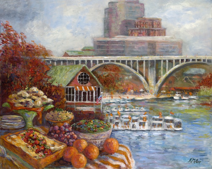 Tailgating With The Vol Navy Painting by Kathy Miller