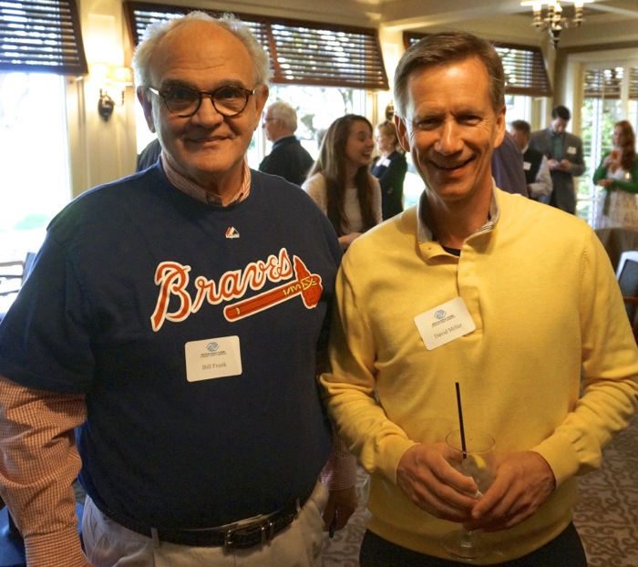 Bill Frank wore his Braves t shirt with Dave Miller Photo by Kathy Miller