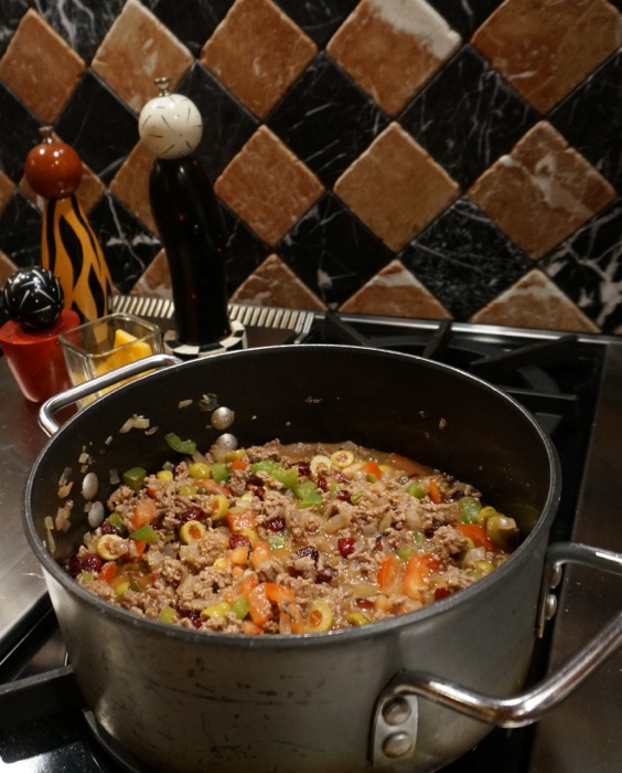 Picadillo Recipe, Cuban/Spanish comfort food photo by Kathy Miller