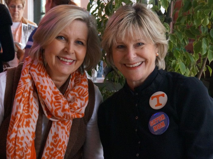 Kathy Miller with sister Lucy Hawkins Tennessee fans and Gator Moms photo by Kathy Miller
