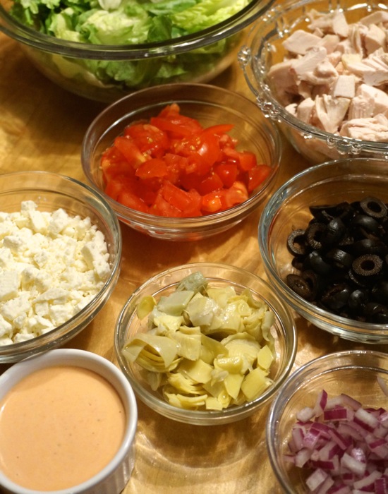 Chipati Salad Ingredients Michigan student favorite photo by Kathy Miller