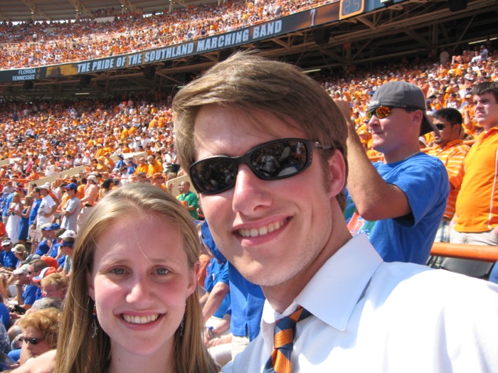 Elizabeth & James Miller Gator fans photo by Kathy Miller