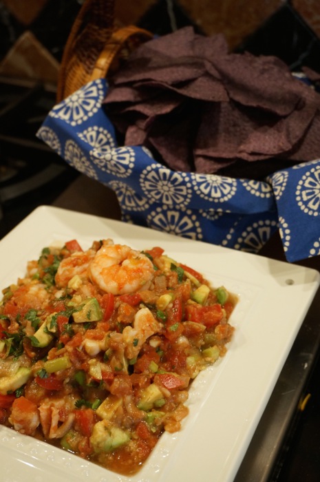 Shrimp Salsa for University of Florida NCAA tournament party photo by Kathy Miller