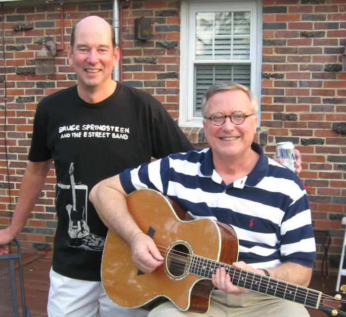 Bill Miller & Rober Morgan at the Masters rental house photo by Kathy Miller