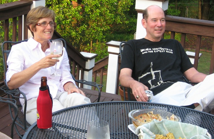 Stephanie and Bill Miller getting ready for the big Masters Weekend photo by Kathy Miller