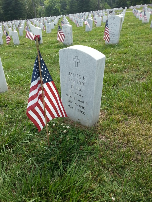 James E. Lovett marker in Veteran's Cemetery in Knoxville, Tennessee photo by Kay Fillimgim