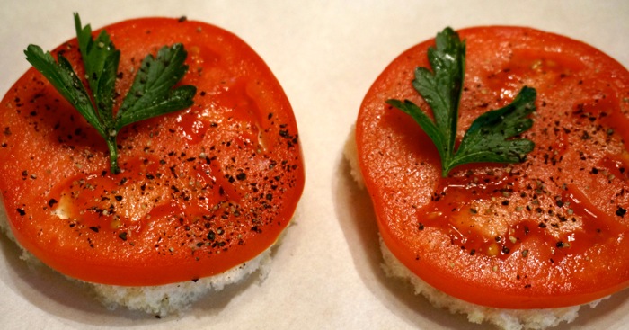 Open Faced Tomato Sandwich photo by Kathy Miller
