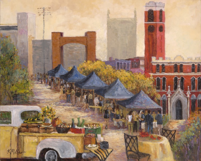 TAILGATING IN VANDYVILLE PAINTING BY KATHY MILLER