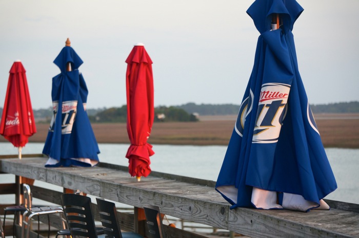 It's Miller Time at Bowens Island Restaurant photo by Kathy Miller