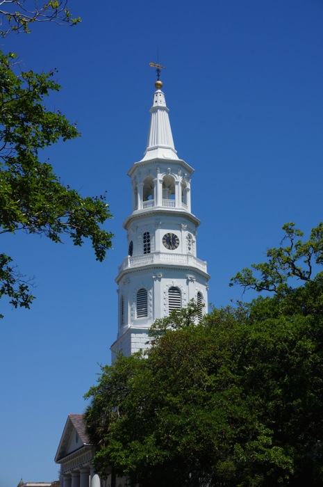 St. Michael's Episcopal Church Steeple photo by Kathy Miller