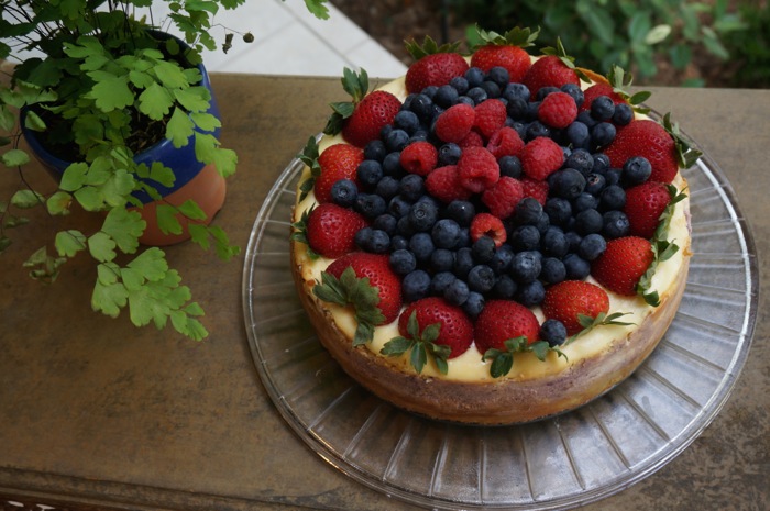 4th of July Blueberry & Strawberry Cheesecake photo by Kathy Miller