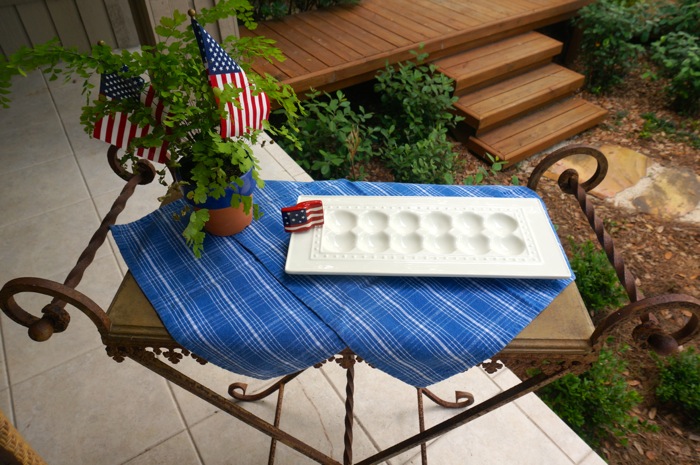 Deviled Egg Platter with American Flag mini by Nora Fleming photo by Kathy Miller