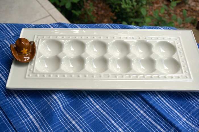 Deviled Egg Platter with Cowboy hat photo by Kathy Miller