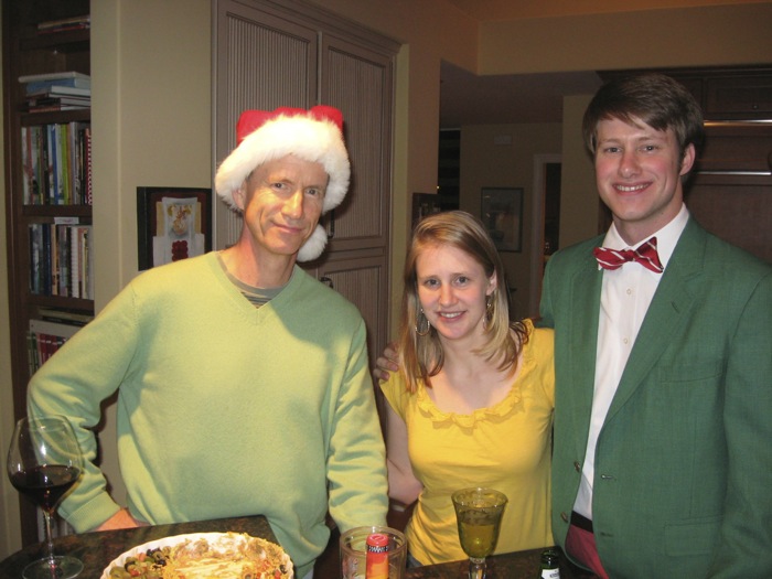 Dave Miller James Miller bow tie santa hat. Photo by Kathy Miller