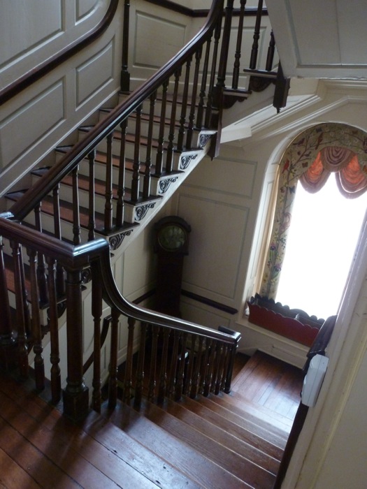 Stairwell lookin down from second floor photo by Kathy Miller