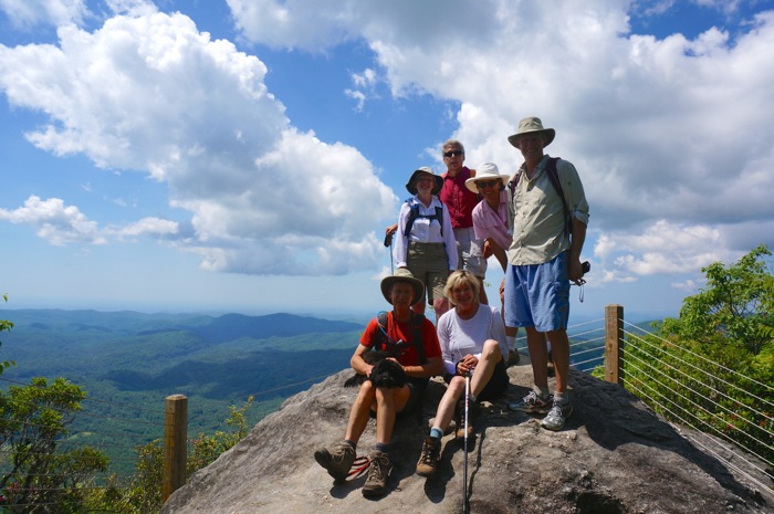 The very top of Whiteside Mountain photo by Kathy Miller