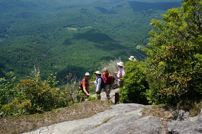 Overlooking Whiteside Cove Road from Whiteside Mountain photo by Kathy Miller