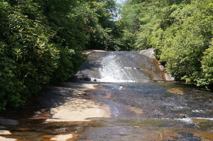 Granny Burrell Falls in Panthertown Valley photo by Kathy Miller