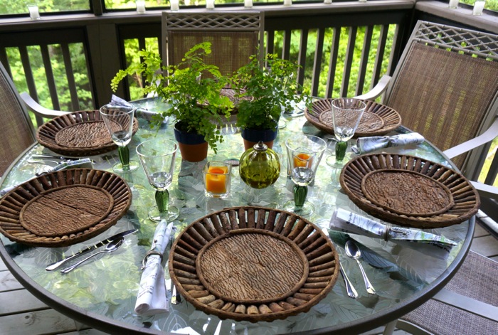 Dinner on the Screened porch photo by Kathy Miller