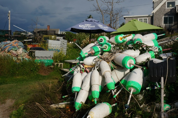 Buoys and Beer Monhegan Island, Maine photo by Kathy Miller