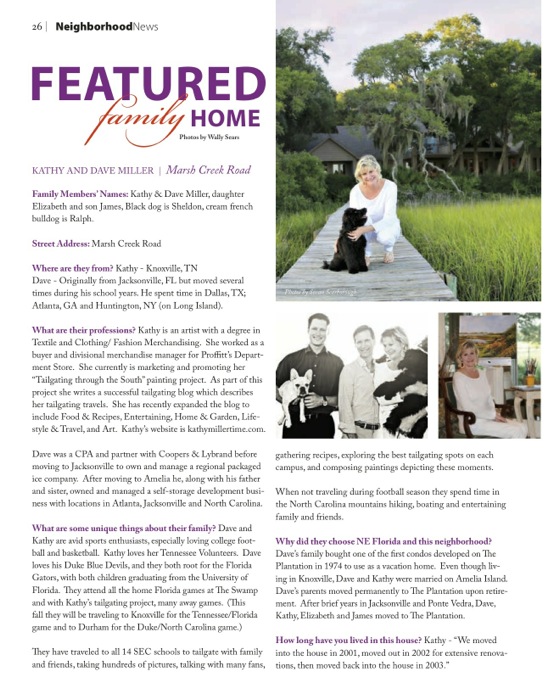 South Island Living Amelia Island Plantation article on Kathy & Dave Miller, photo by Susan Scarborough