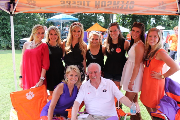 Loran with Clemson & UGA girls phot courtesy of Sherry Thrift Bradshaw and Whitman Publishing