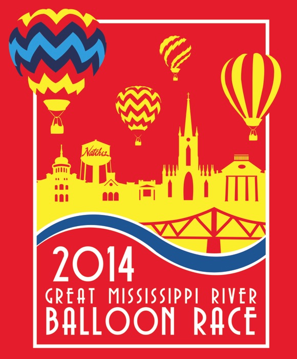 The Great Mississippi Balloon Race official 2014 graphic, courtesy natchezballoonrace.com