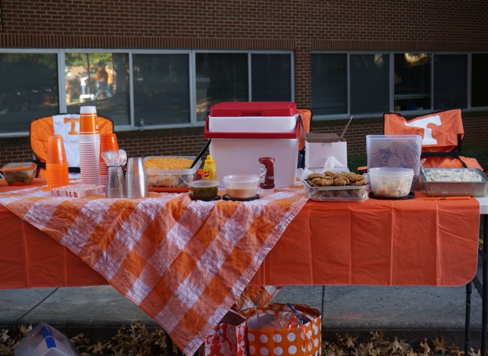 Joy's buffet tailgate photo by Kathy Miller