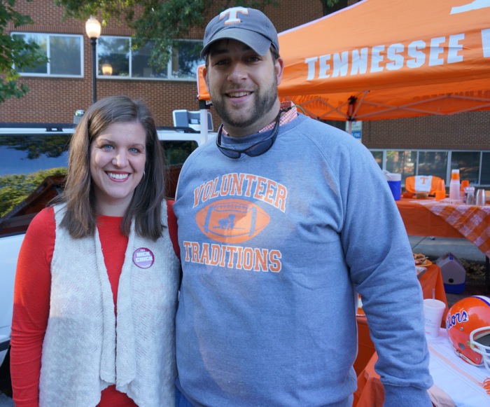 Meghan & Davis Bodie at the Tennessee tailgate photo by Kathy Miller