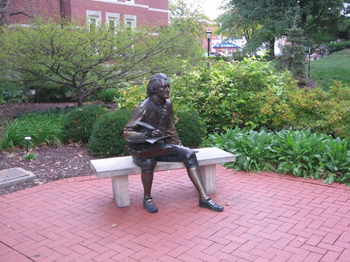 Sculpture of Thomas Jefferson, University of Missouri photo by Kathy Miller