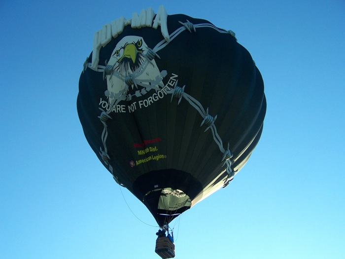 POW MIA Never forgotten balloon photo by James Johnston