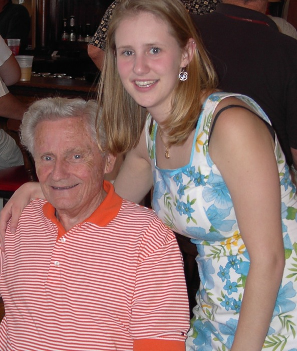 Celebrating Elizabeth's 21st birthday with Pops at the Palace Saloon photo by Kathy Miller