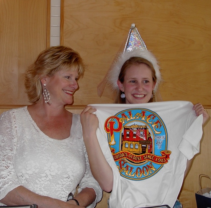 Elizabeth and Kathy with Palace Saloon t shirt photo by Kathy Miller