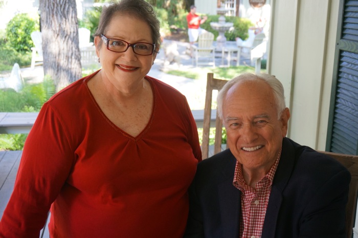 Ellen and Loran Smith on the porch at The Plantation Shops Amelia Island, FL photo by Kathy Miller