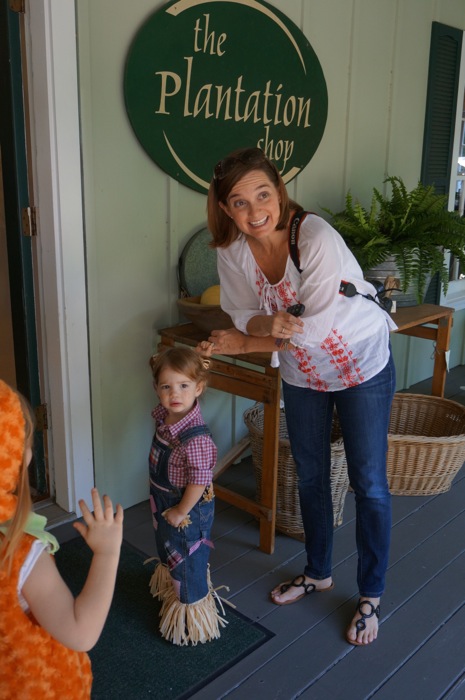 Lynn Tennille with daughter dressed for Halloween The Plantation Shops Amelia Island, Fl photo by Kathy Miller