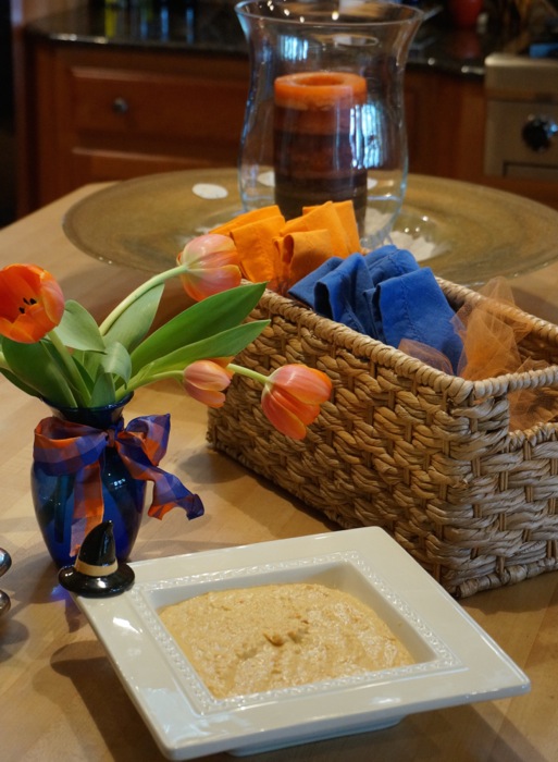 Orange Carrot Hummus for the Gators photo by Kathy Miller