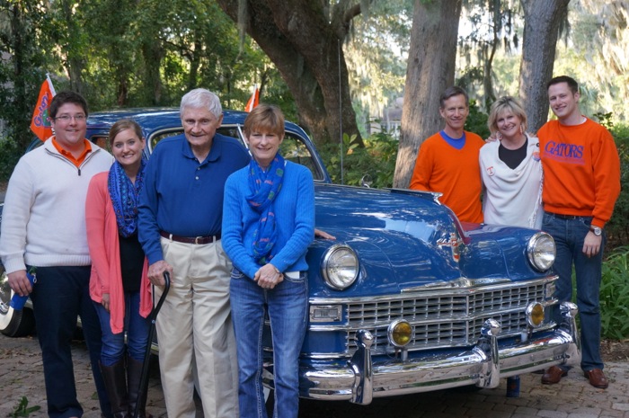 The Gator group with the 1948 Chrysler photo by Kathy Miller