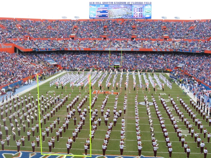 Florida and Florida State Bands photo by Kathy Miller