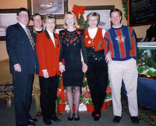 Van, Joe, Lucy, Kay, Kathy and Dave celebrate photo by Kathy Miller