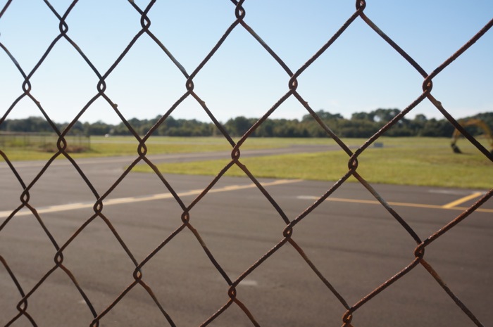 Looking in to the air strip Fernandina Beach Airport photo by Kathy Miller
