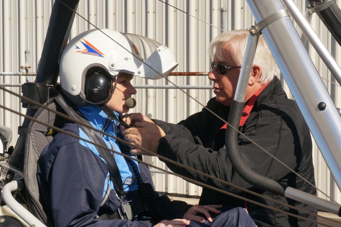 Clara and her pilot, Gene photo by Kathy Miller