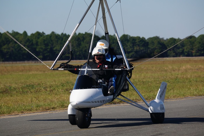 Clara and Gene bring up the rear on this flight photo by Kathy Miller