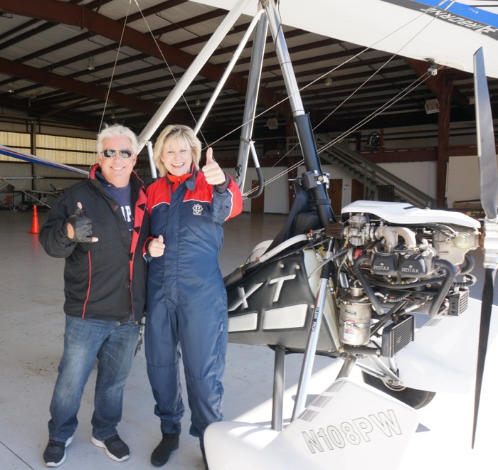 My turn with pilot, Gene photo by Kathy Miller