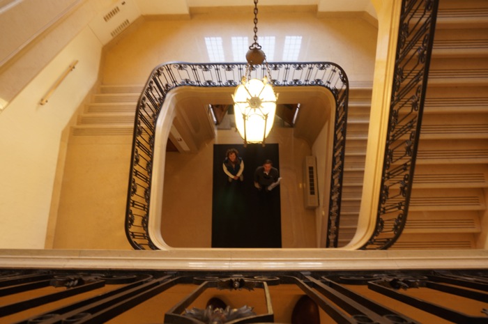 Allen Building stairwell, Duke University photo by Kathy Miller