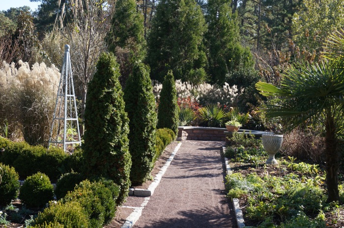 Path many brides walk in the White Garden, Duke Gardens, photo by Kathy Miller