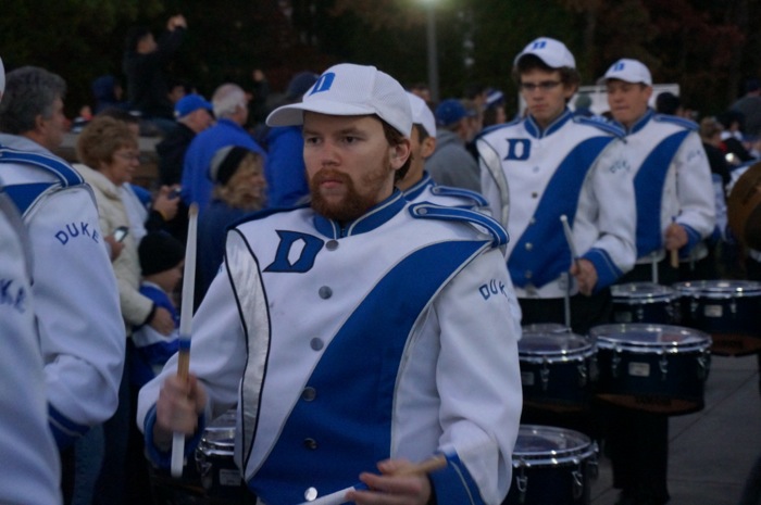 Serious Drummer, Duke band photo by Kathy Miller