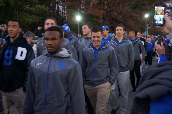 More Duke football players photo by Kathy Miller