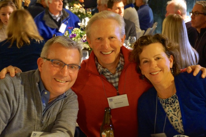 Bill LeFevre, Jeff and Carson Howard at President's Brodhead tailgate photo by Kathy Miller