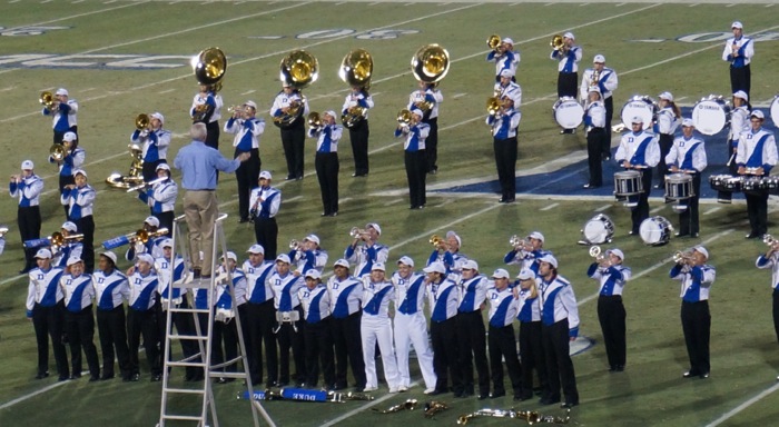 Senior Duke band members honored at half time photo by Kathy Miller