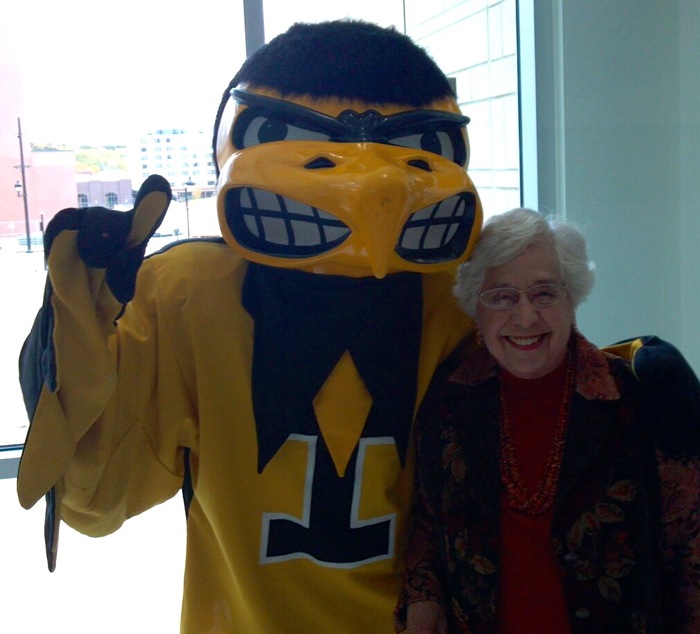 Barb and Herky Hawk photo by Sue Braddock